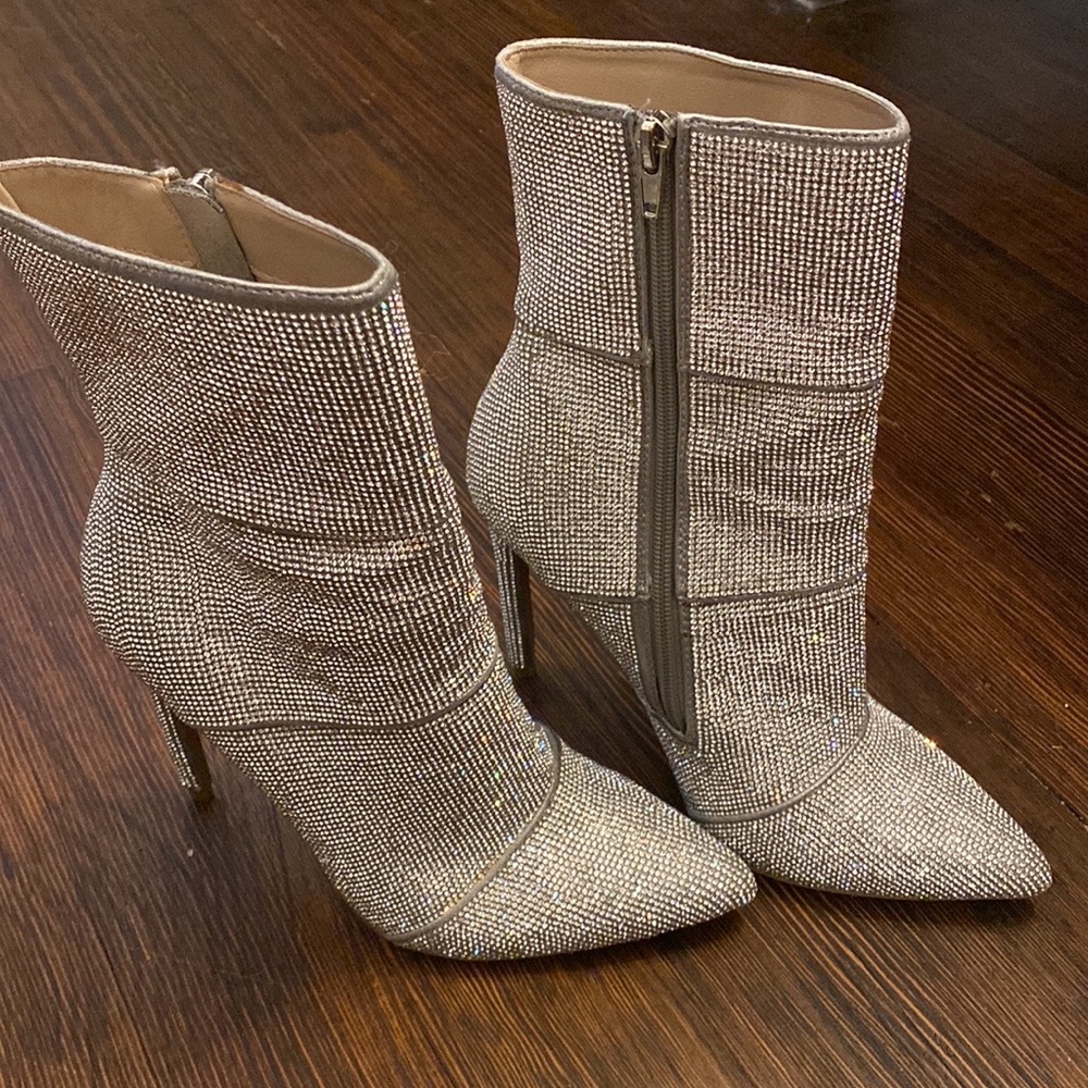 Steve Madden rhinestone booties 8